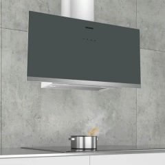 LC95FCJ00T iQ300 Duvar Tipi Davlumbaz 90 cm clear glass titanium printed